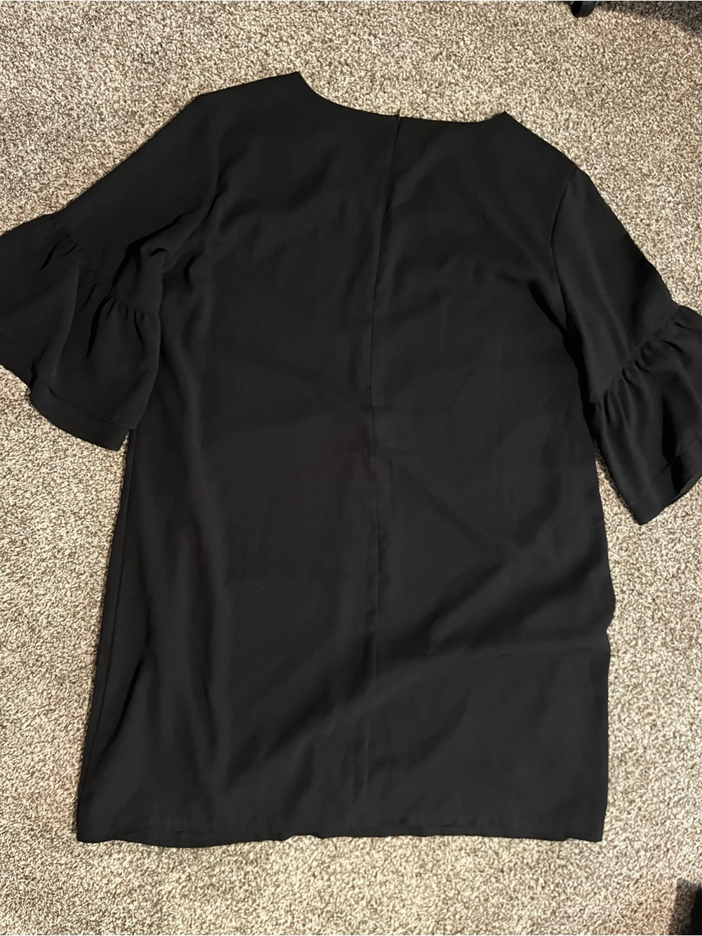 SimpleFun Black Ruffle-Sleeve Tunic Top - Picture 5 of 5